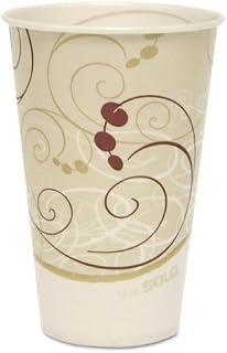 Dart SCCR12NJ Jazz Waxed Paper Cold Cups, 12oz, Tide Design, 2000/carton