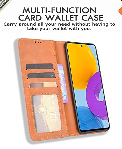 PEIYE Hülle für Xiaomi 15T Pro, Wallet Klappbar Lederhülle Flip Cover Case, Schutzhülle Handyhülle mit Kartenfach und Geldfach, TPU-Innenteil, Magnetverschluss, Standfunktion -Braun