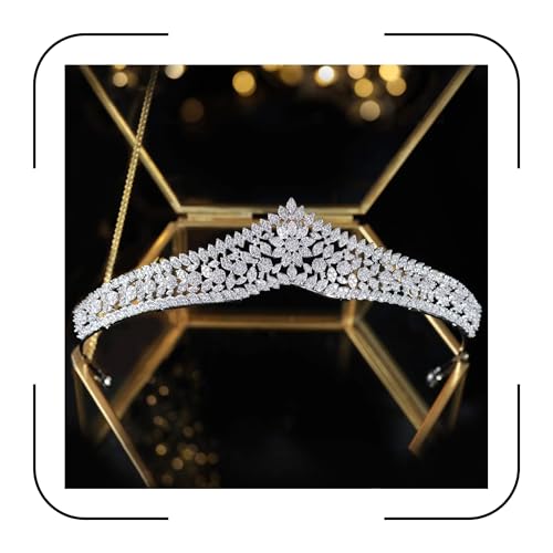 Small Vintage 3A Cubic Zirconia Pageant Tiaras Prinicess CZ Wedding