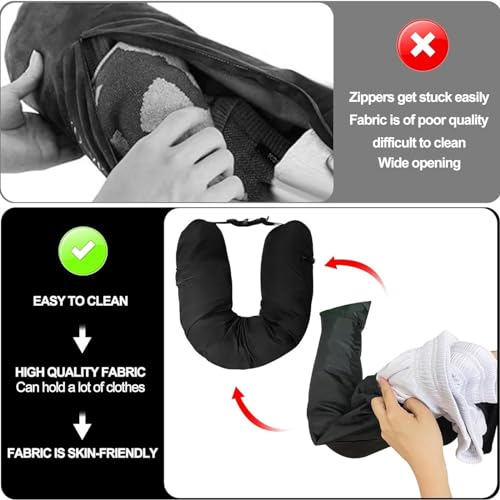 Almohada para cuello rellenable y portable para viaje miniatura 4