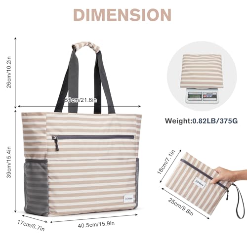 Image of G4Free Beach Bag, Waterproof Sandproof Beach Tote Bag, Large Capacity Foldable for Women