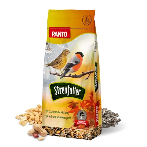 PANTO Streufutter für Wildvögel 20 kg – Vogelfutter aus Sonnenblumenkernen, Getreide & Nüssen für Körnerfresser, ganzjähriges Wildvogelfutter für Futterstellen