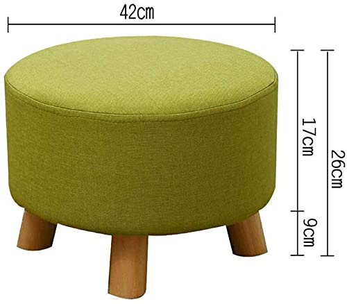 Taburete para pies tocador reposapiés para sofá de madera maciza 4