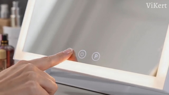 Espejo de tocador cuadrado con luz ViKert miniatura 7