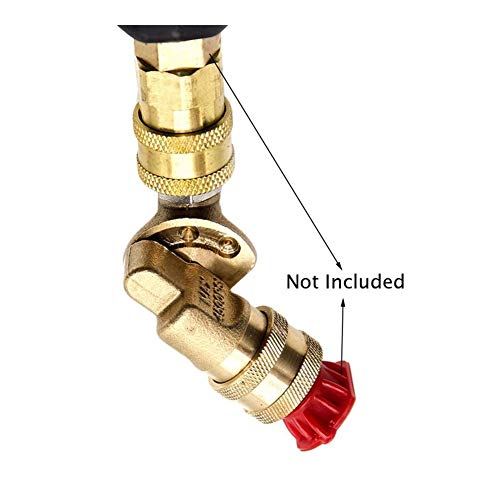 Conector de grifo de latón de 1/4 con rosca manguera jardín y limpieza coche 4
