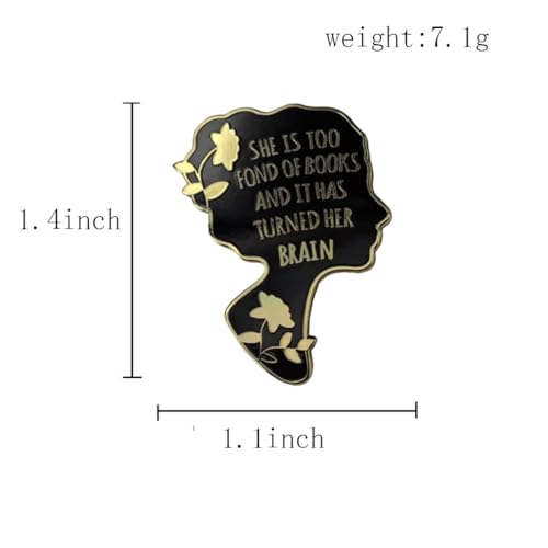 Image of Book Lover Enamel Pin for Book Lover Gift Books Lapel Pin Novelty Book Brooch Badge for Women and Girls