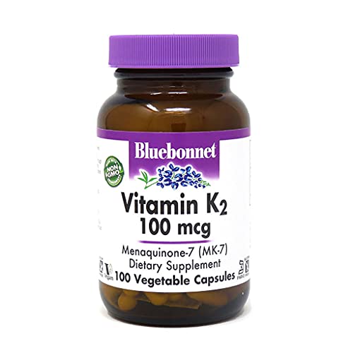 BlueBonnet Vitamin K2 Vegetarian Capsules, 100 Count
