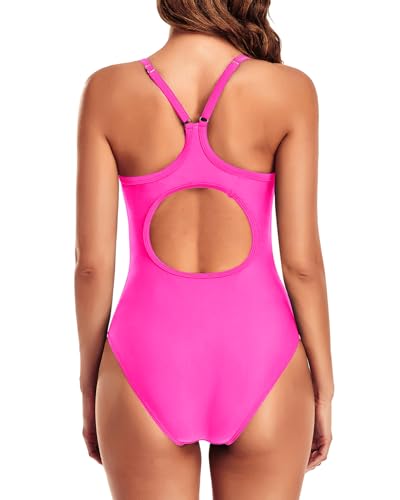 Image of Tempt Me Athletic One Piece Swimsuits for Women | Training, Sport, Racerback, Keyhole, Adjustable straps, Full coverage