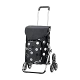 Andersen Shopper Treppensteiger Royal Alu klappbar mit Rad Ø 3 x 13 cm und 41 Liter Tasche Kira mit Kühlfach grau