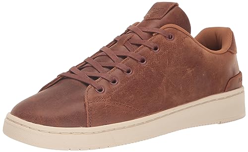TOMS Mens Trvl Lite 2.0 Leather Lace Up Sneakers Shoes Casual - Brown - Size 10.5 D