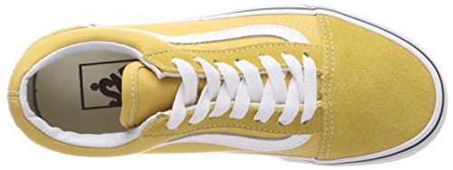 Image of Vans Men's Adults' Old Skool Classic Suede /Canvas Sneakers Yellow (Ochre /True White) 6.5 UK