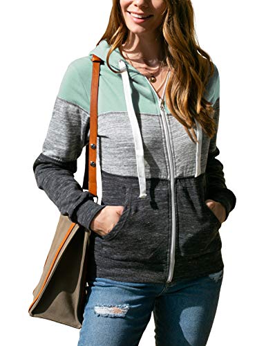 Doublju Lightweight Thin Zip-Up Hoodie Jacket For Women Girls Kids With Plus Size #TOP4