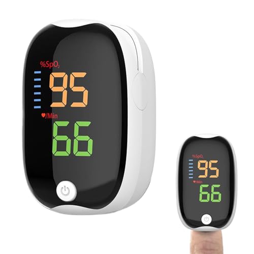 Nicht-invasiver Oxymetrie-Monitor, 2025 Verbesserter Sauerstoffmonitor für das Blut, für den Gebrauch zu Hause oder im Freien, Weiß
