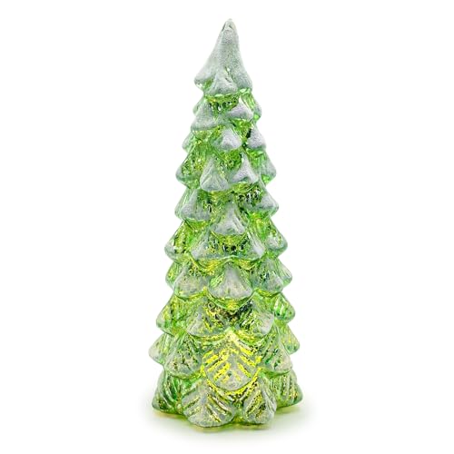 Weihnachtsbaum Mit Led, 24cm Glas Weihnachtsbaum Klein, Weihnachtsbaum Mit Beleuchtung, Beleuchtung Weihnachtsbaum Mit Akku, Tisch Weihnachtsbaum Mini, Kleiner Tannenbaum, Kinder Geschenke