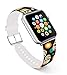 Apple Watch Band 38mm, Replacement Band Genuine Leather Iwatch Strap With Silver Metal Clasp For iWatch 38mm Lovely Skulls And Especial Colorful Star