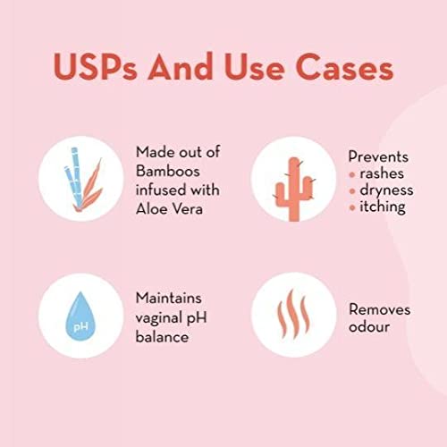 Plush All Natural 100% Biodegradable Intimate Vaginal Wipes for Daily Use || Infused with Aloe Vera || Maintains Vagina pH Balance || All Natural & Vegan (Pack of 2 x 30 = 60 Wipes) 3