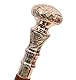 Samara Nautical Vintage Messinggriff viktorianisches Teleskop klappbar Holz Gehstock Gehstock in Gold und Braun mit Messingakzenten