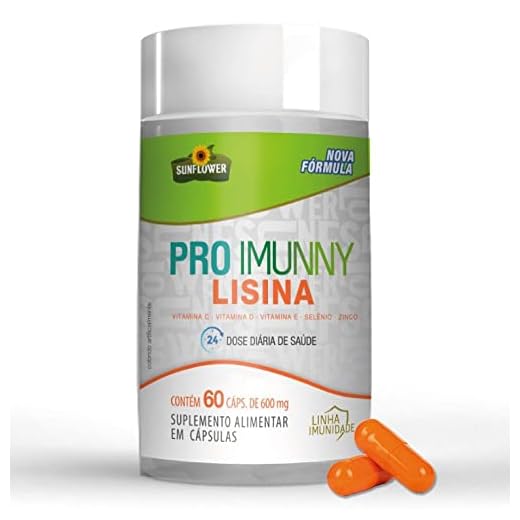 Pro Imunny L-Lisina 600mg 60 Cápsulas Imunidade Sunflower