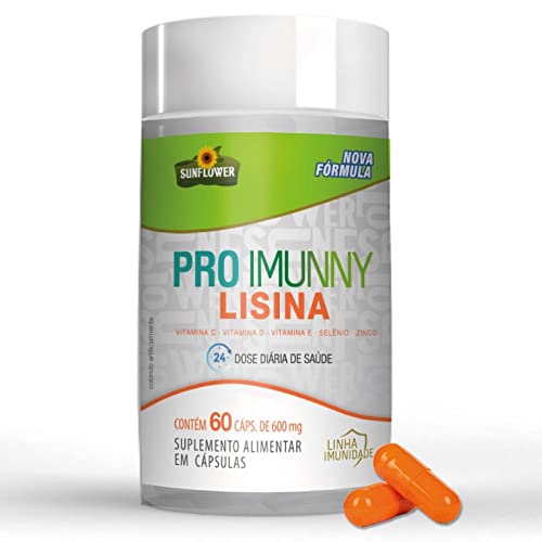 Pro Imunny L-Lisina 600mg 60 Cápsulas Imunidade Sunflower