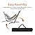 Amazon Basics Double Hammock with 9-Foot Space Saving Steel Stand and Carrying Case, 470lb Capacity, Multicolor, 118 x 46 x 39 inches