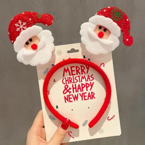 Image of PoPo Toys Santa Claus Headband Design Hair Band | Hairband for Party Birthday| Xmas Gift for Children Girls | Christmas Decorations Items for Home Ornaments Props