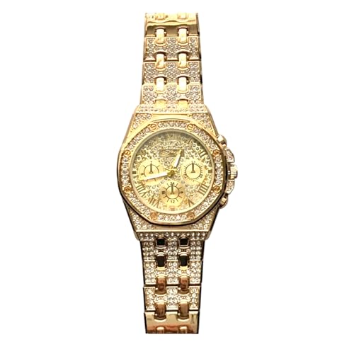 Montre à quartz Ed Hardy pour femme en métal doré brillant 15121G-42-A27