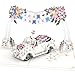 papercrush® Pop Up Karte Hochzeitsauto und Just Married-Girlande - Edle 3D Hochzeitskarte für Brautpaar, Glückwunschkarte zur Hochzeit, Gutschein für Hochzeitsreise und Flitterwochen Geldgeschenk