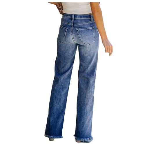 Womens Wide Leg Jeans Casual High Waisted Flared Denim Pants 2025 Fall Boyfriend Stretchy Baggy Loose Pants2