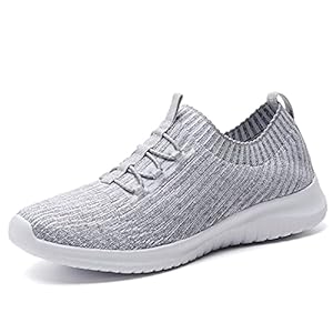 konhill Damen Walkingschuhe Bequemen Leichte Slip On Sneakers Tennisschuhe Freizeitschuhe