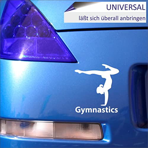 Indigos Ug Car Sticker - Bumper - Decal - Jdm - Die Cut - Female Gymnastics Auto Fenster Laptop Sticker - White - 88Mm X99Mm #TOP1
