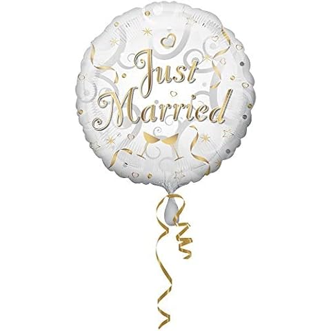 Foil Balloon Just Married For Wedding/Love Marriage Wedding Foil Balloon Helium Decoration Balloon Gas " Cover