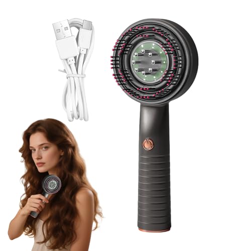 Renchey Stimulateur Cuir Chevelu Pousse Cheveux | Brosse Massante Électrique pour Cuir Chevelu - Peigne Vibrant Rechargeable Étanche Pour Femmes Soin Beauté Personnelle Maison Voyage