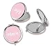 TEEAMORE Personalized Compact Mirror Add Your Name Pocket Travel Make Up Bridal Party Bridesmaid Proposal Gifts Silver