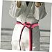 INOOMP 2.2m Karate Belt for Martial Arts Training Taekwondo Belt Lightweight Comfortable Durable Multi-function Waistband for All Skill Levels Black-red