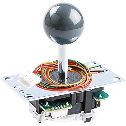 SANWA JLF-TP-8YT Original Joystick Gray - for Arcade Jamma Game 4 & 8 Way Adjustable, Compatible with Catz Mad SF4 Tournament Joystick (Gray Ball Top) ASIN: B005BIF5EM Cover