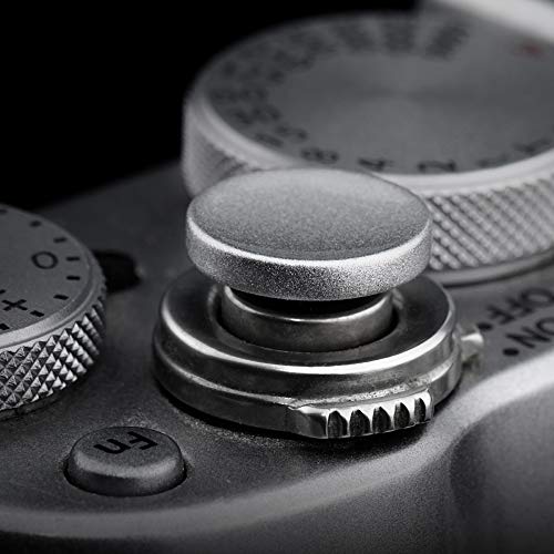 Soft Shutter Release Button (2 Pack/Silver) High-End Concave Camera Shutter Button #TOP5