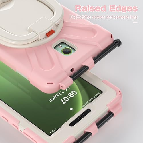 Funda Samsung Galaxy Tab Active 3 antigolpes con correa ergonómica color rosa 3