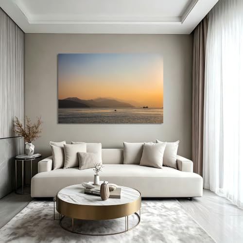Lienzo de montañas con arte impreso texturizado para decoración sofisticada de interiores 4