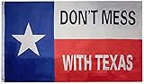 Don't Mess With Texas State Flag 3x5 3'x5' 68D Woven Poly Nylon Flag Banner