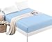 CC&DD-Fitted Sheet, Luxury Super Silky Soft/Comfortable, 100% Brushed Microfiber,Full Elastic, Deep Pockets Skyblue Queen