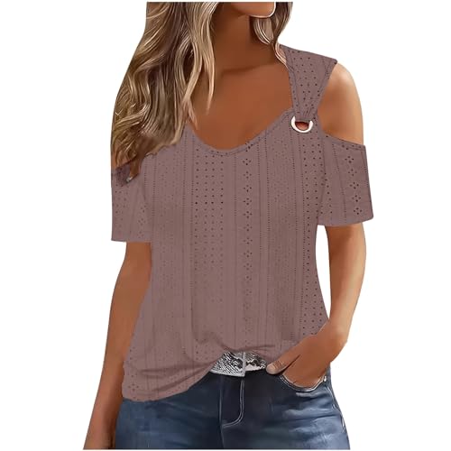 Regalos para el Dia de la Madre Abuela Camiseta Escote Mujer Conjuntos Mujer Vestir Elegante Verano Camisas Mujer Manga Larga Casual Camiseta Manga Larga Mujer Marron Ropa Fiesta Ofertas