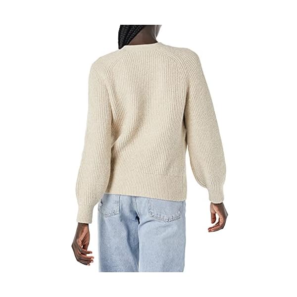 Amazon-Essentials-Womens-Soft-Touch-Ribbed-Blouson-Cardigan Amazon Essentials Women's Soft Touch Ribbed Blouson Cardigan, Beige, Large