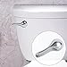 Toilet Tank Flush Lever Toilet Handle Front Mount Brass Flusher Arm Zinc Handle Universal Decorative Replacement Tool (Silvering)