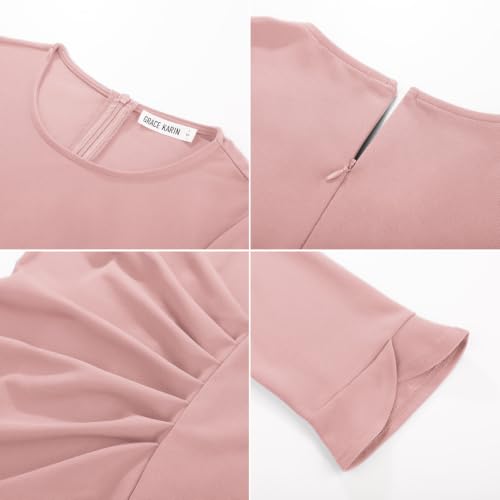 Image of GRACE KARIN Work Dresses for Women 3 /4 Sleeve Sheath Business Dress