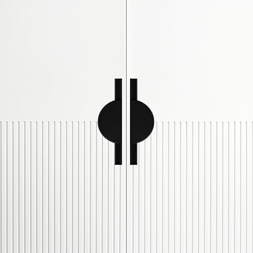 Image of Polo 19 cm Aluminum Wardrobe Handle /Black TT Finish /160mm Hole to Hole /Modern Wardrobe & Cabinet Pull Handle for Home & Office Furniture /Wardrobe Door Handle - Pack of 1(Right)