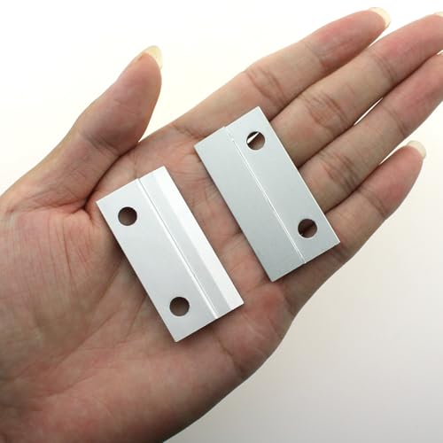 Image of 4PCS 51x25mm Aluminium French Closure Picture Hook Interlocking Wall Mounting Bracket Hardware Kit Z Clip for Hanging Mounting Wall Plate Mirrors Photo Artwork