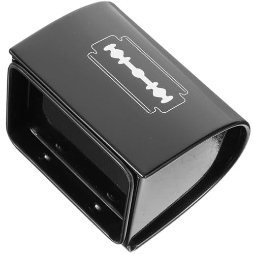 Angoily Contenedor Portátil para Desechar Virutas de Afeitado Caja de Eliminación de Cuchillas de Acero Inoxidable Tamaño Pequeño y Compacto para Uso en Peluquerías y Hogar