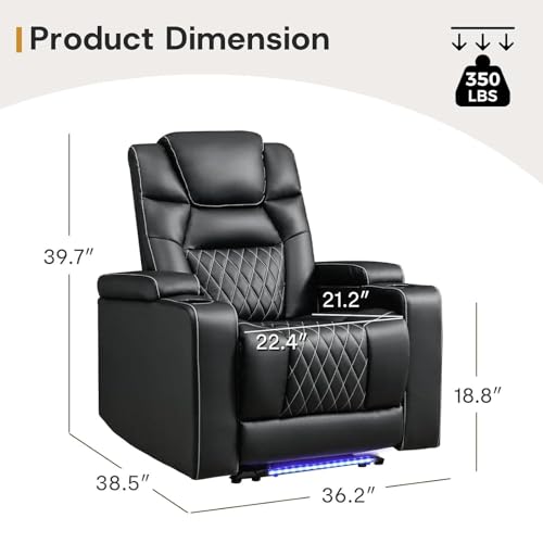Sillón reclinable eléctrico negro retro miniatura 2