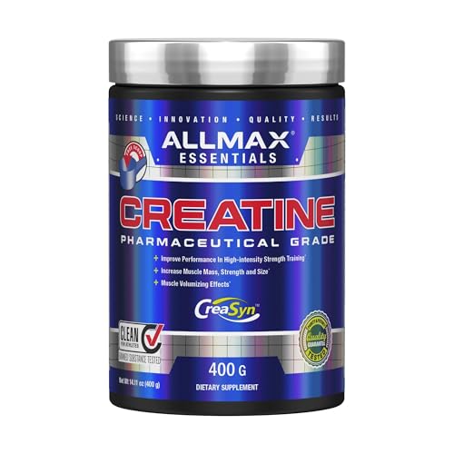 AllMax Nutrition CREATINE Monohydrate - Improves Performance & Training Intensity - Vegan & Gluten Free - 400 g Powder - 80 Servings
