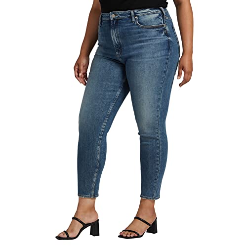 Silver Jeans Co. Women's Plus Size High Rise Tapered Leg Mom Jean2